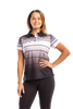 Black Stripped Polo - Womens