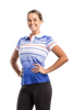 Blue Stripped Polo - Womens