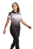 Black Stripped Polo - Womens