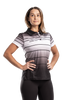 Black Stripped Polo - Womens