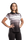 Black Stripped Polo - Womens